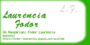 laurencia fodor business card